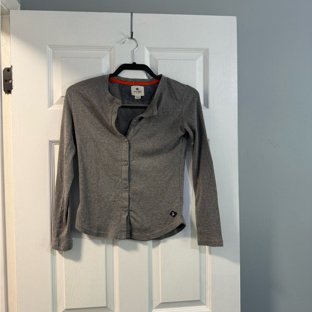 Sperry - Women’s- Gray Knit Top with buttons - XS